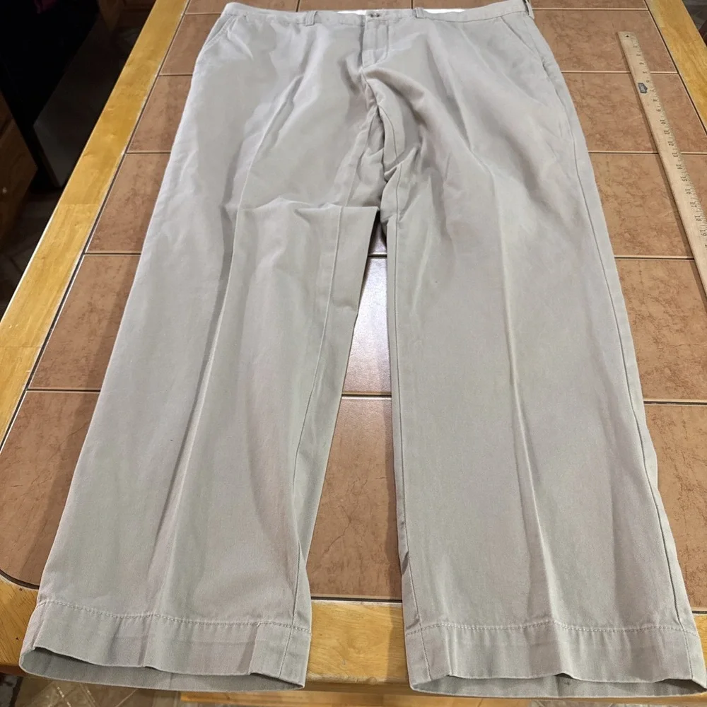 Polo Ralph Lauren Pants Mens 40x32 Khaki Chino Straight Preston Cotton Preppy